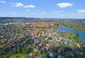 1088m2 section, 3 beds 1 bath house with carport, wooden walls and ceilings wrap around the interconnected lounge, dining area and kitchen. and Outside, the multi-level timber deck, 37A Youngs Road, Papakura, Auckland
