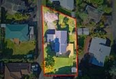 1088m2 section, 3 beds 1 bath house with carport, wooden walls and ceilings wrap around the interconnected lounge, dining area and kitchen. and Outside, the multi-level timber deck, 37A Youngs Road, Papakura, Auckland