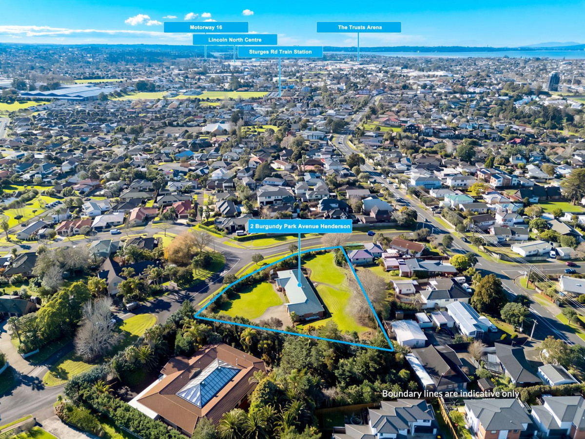 Once in nearly 30 years, 2961m2 section, 300m2 Brick and tile 5 beds (1 ensuite) 2 baths house, 4-car garaging with extra-high stud, 2 Burgundy Park Avenue, Henderson, Auckland