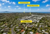 936m2 section, with RC approved for 7 new homes, 6 beds 3 baths house with carport, 17 Ellice Road Totara Vale, Auckland