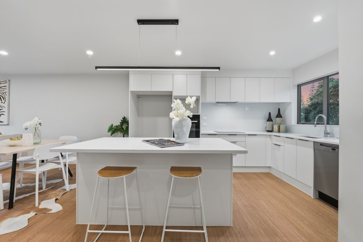 Corner Unit | Sky Tower Views | Westlake school Zone, 156m2 Brandnew 3 beds + study 3.5 baths home with garage, 72F Sycamore Drive, Sunnynook, Auckland