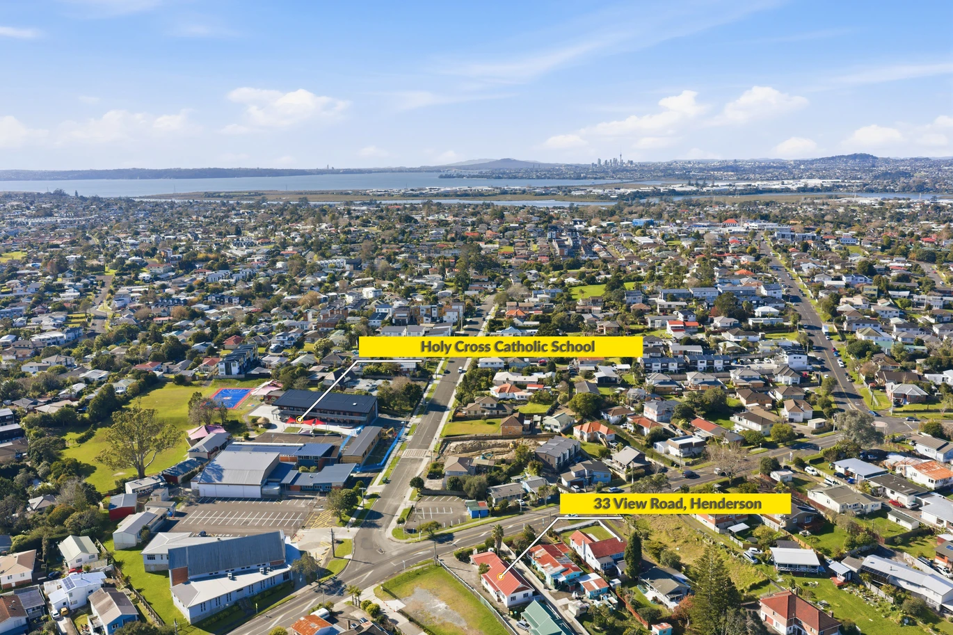 400m2 section, Renovated 3 beds 2 baths house with double carport, 33 View Road Henderson, Auckland