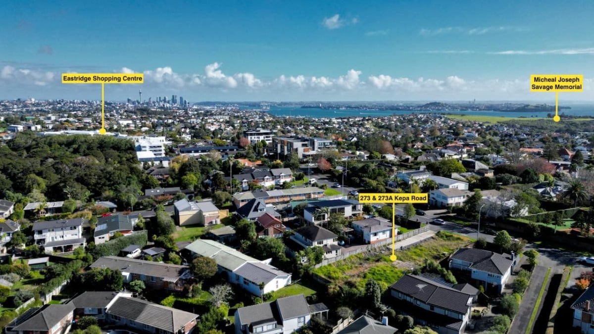 Two Titles – Clear Site, total land size of 930m2, RC approved for 6 dwellings, comprising: 2 standalone 4-bedroom homes, 2 duplex buildings (4 dwellings total), each 3 bedrooms, 5 water meters installed and paid, Power and internet connections completed, Site cleared and prepared, Approx. 50% driveway works completed, Approx. 80% of underground services completed (Three Waters), 273 & 273A Kepa Road Mission Bay, Auckland