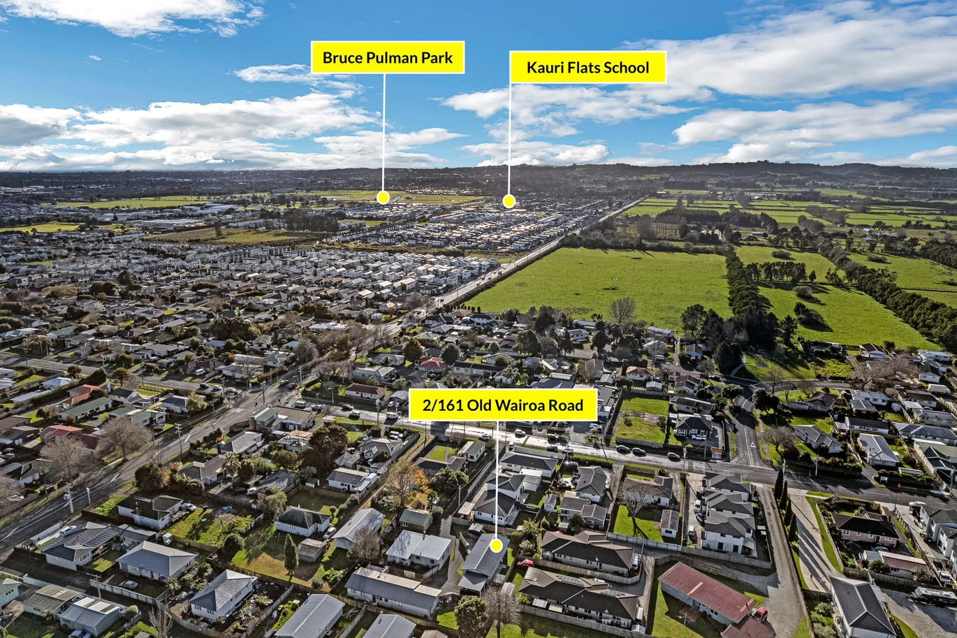 Standalone 4 beds 1 bath house with double carport, Positioned close to Bruce Pulman Park and Southgate Shopping Centre, 2/161 Old Wairoa Road Papakura, Auckland