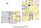 561m2 section, 2 kitchens, 289m2 Brandnew 6 beds (1 ensuite) 4 baths house with double garage and 2 beds granny downstairs, Underfloor heating in all bathrooms, Central air conditioning upstairs and a separate heat pump downstairs, 12 Saw Lane Swanson,, Auckland