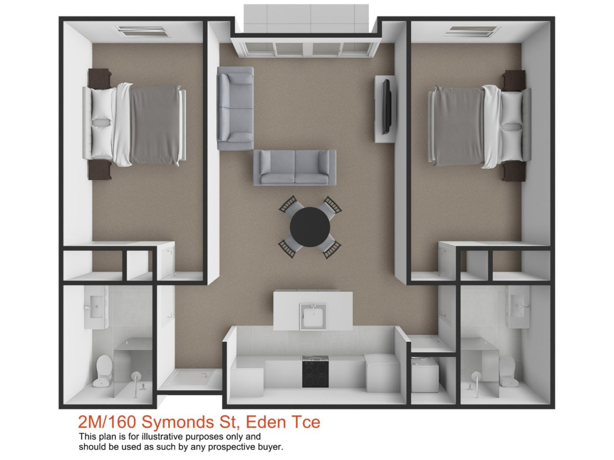 Triple Grammar school zone (AGS, AGGS, MAGS), 80m2 Freehold 2 beds 2 baths apartment with car park, 2M/160 Symonds Street, Grafton, Auckland