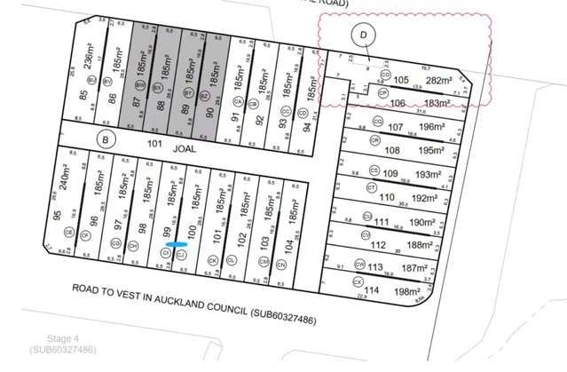 2 Duplex sections for sale together, total 185m2, Titles are issued and Building Consents are fully approved,, Separate titles with individual water meters already installed. 30 & 32 Kaapehu Street, Karaka, Auckland