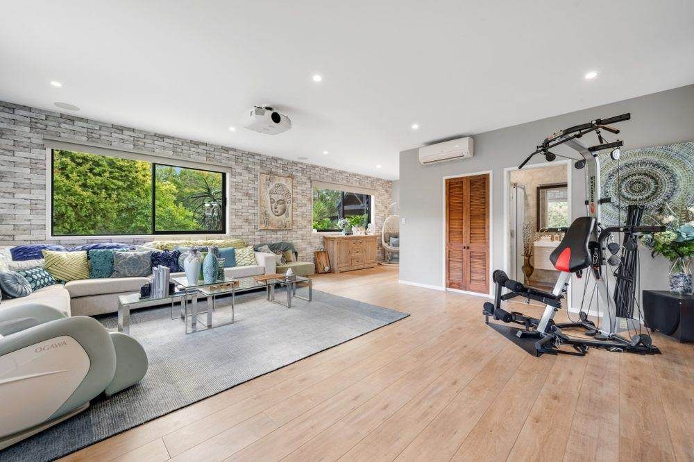 1222m2 section, Macleans College zone, 5 beds + office 4 baths house with double garage and double car port, 80A Beach Road, Mellons Bay, Auckland