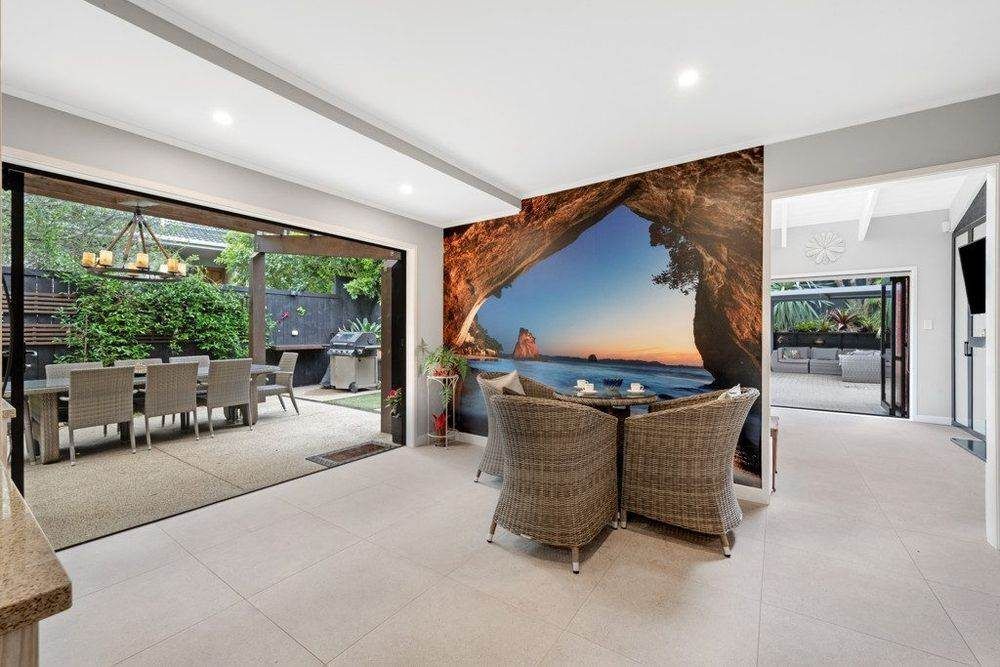 1222m2 section, Macleans College zone, 5 beds + office 4 baths house with double garage and double car port, 80A Beach Road, Mellons Bay, Auckland