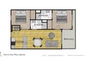 Double Grammar school zone (AGS & EGGS), 61m2 2 beds 2 baths apartment, 0.3 km to Auckland Grammar, Easy walks to Newmarket, 106/10 Lion Place, Epsom, Auckland