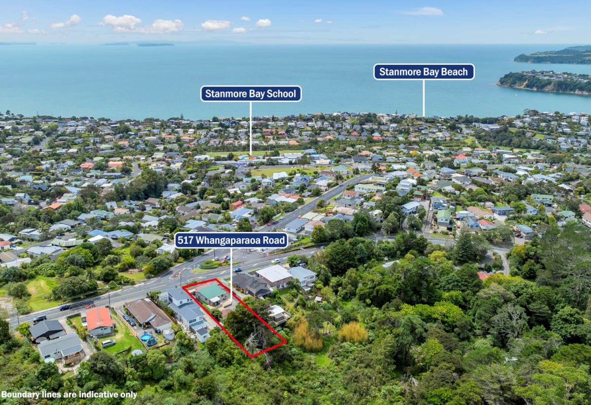 Sea Views, 809m2 section, Affordable 3 beds 2 baths house with standalone double garage, 517 Whangaparoa Road, Stanmore Bay, Auckland