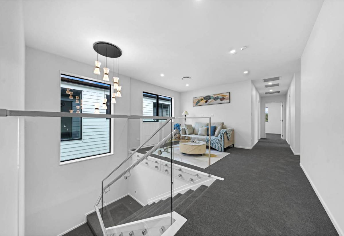 Brandnew 5 beds 4.5 baths house with garage, The ground floor features a private wing with a spacious bedroom, separate bathroom, and its own living area. 13 Star Cross Road, Karaka, Auckland