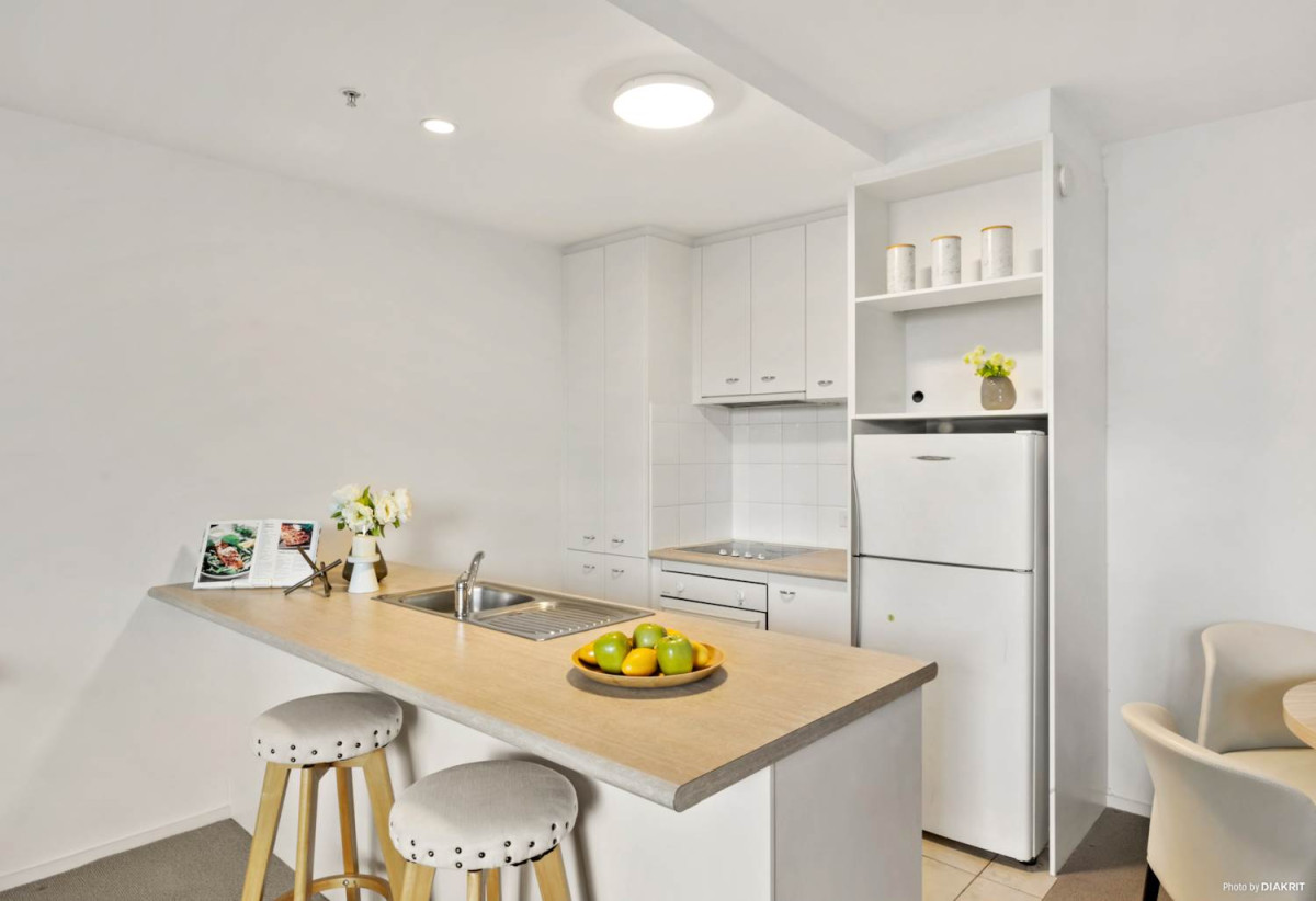 Auckland Girls’ Grammar School zone, 45m2 Freehold 1 bed 1 bath apartment with car park, 5D/14 Waterloo Quadrant, City Centre, Auckland