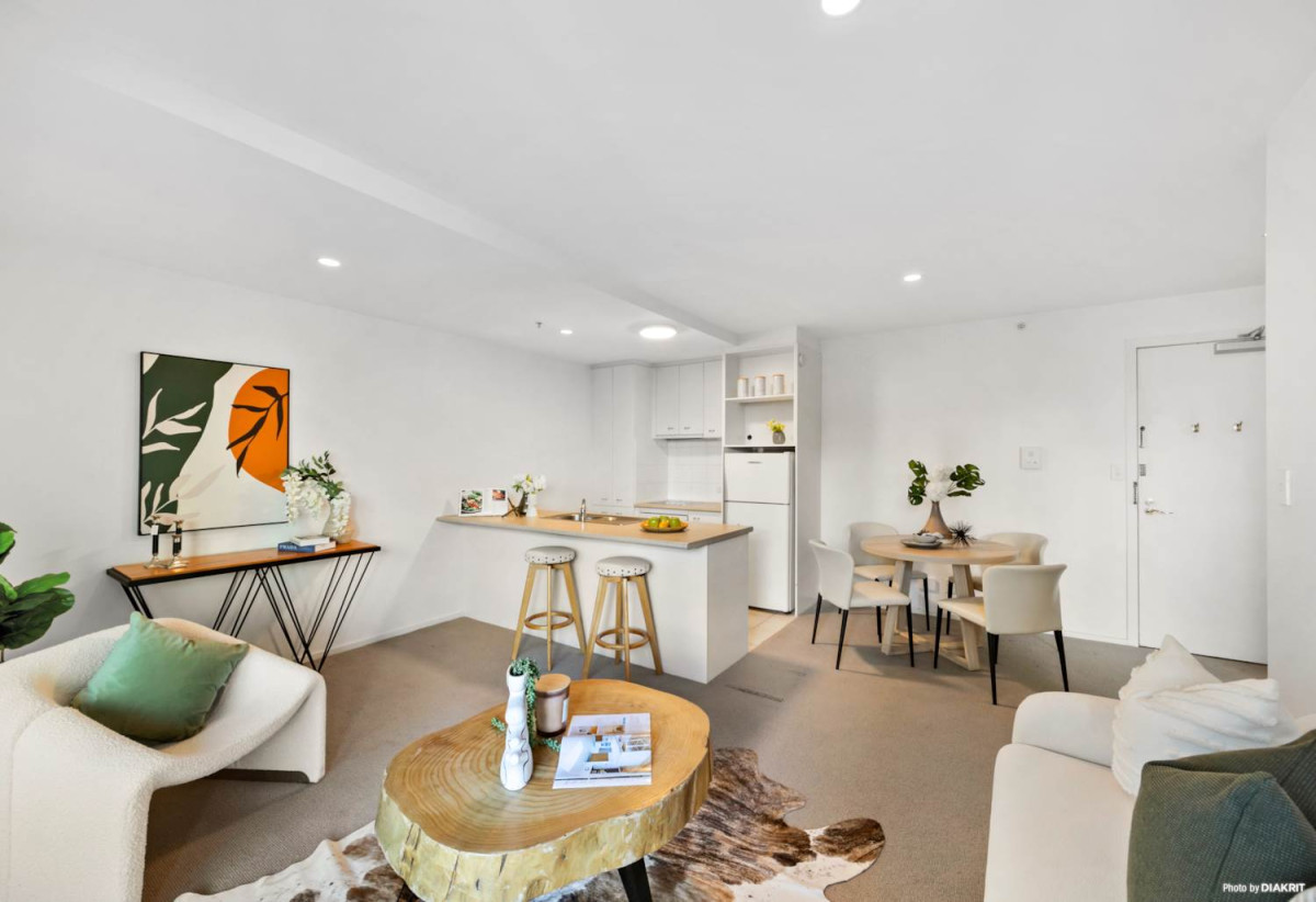 Auckland Girls’ Grammar School zone, 45m2 Freehold 1 bed 1 bath apartment with car park, 5D/14 Waterloo Quadrant, City Centre, Auckland