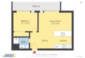 Auckland Girls’ Grammar School zone, 45m2 Freehold 1 bed 1 bath apartment with car park, 5D/14 Waterloo Quadrant, City Centre, Auckland