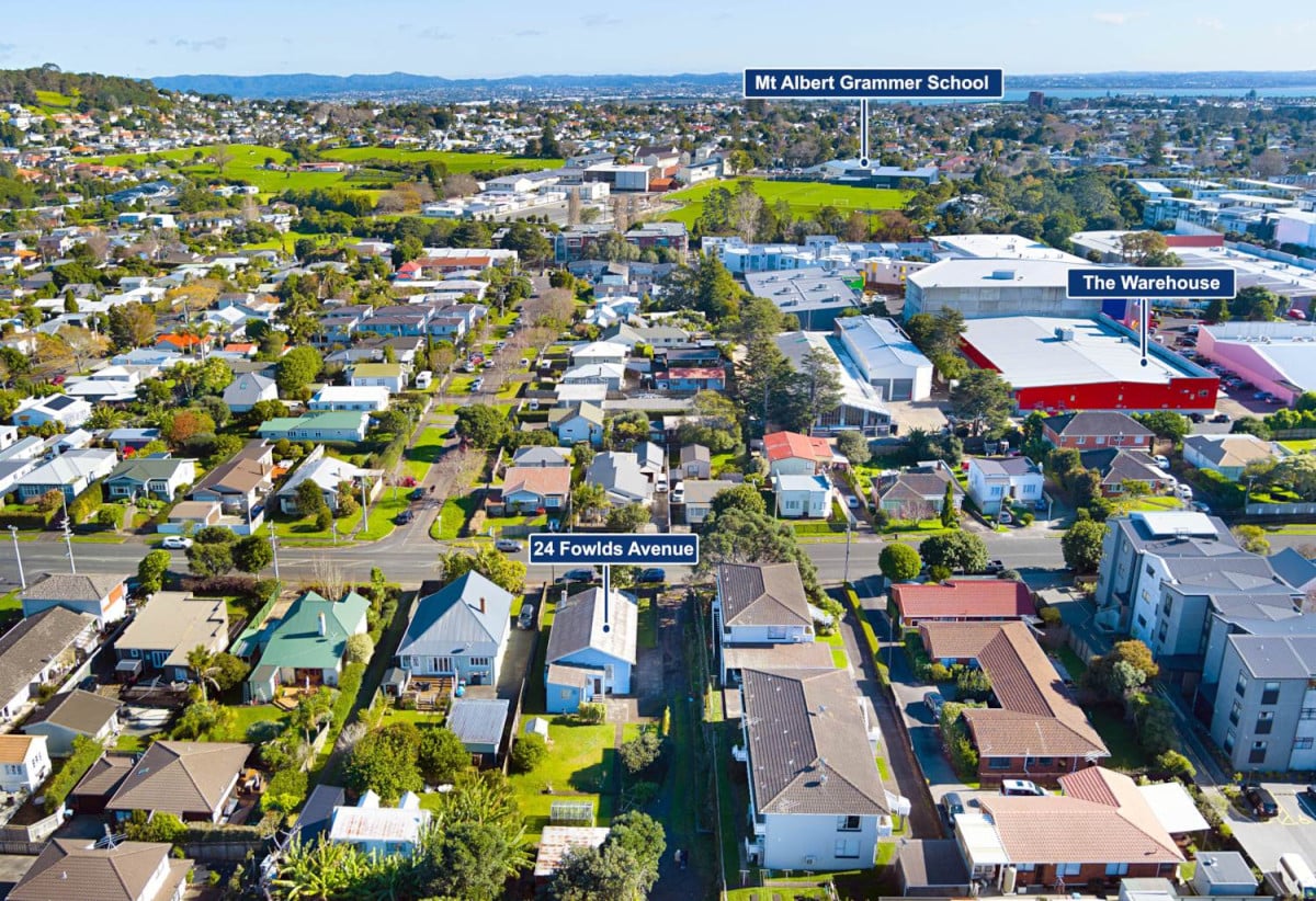 1247m2 section, 0.7 km to Mt Albert Grammar School, 4 beds 1 bath house with carports, 24 Fowlds Avenue, Sandringham, Auckland