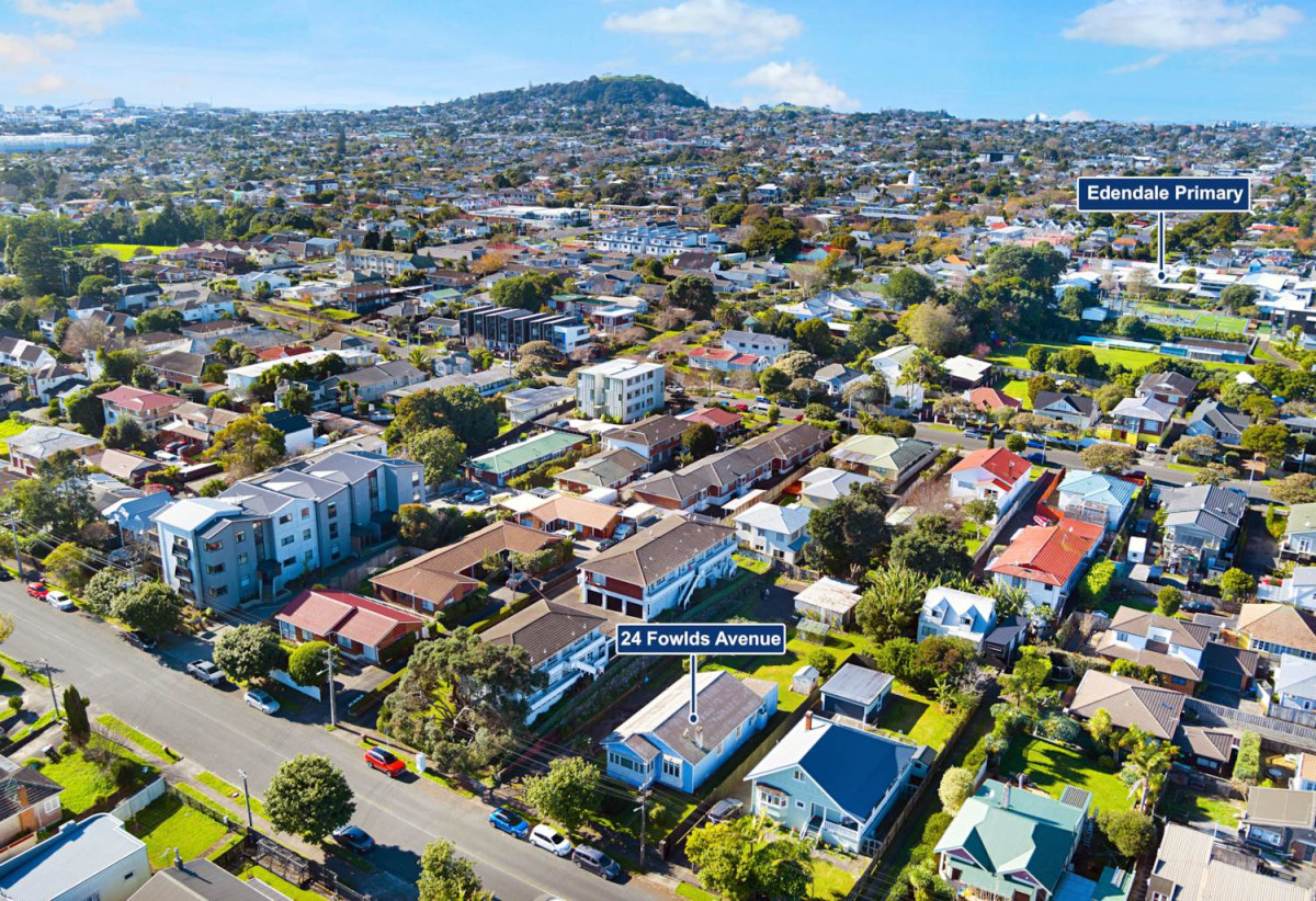 1247m2 section, 0.7 km to Mt Albert Grammar School, 4 beds 1 bath house with carports, 24 Fowlds Avenue, Sandringham, Auckland