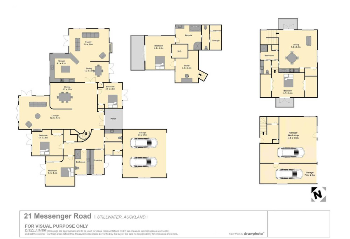 2.9ha Lifestyle section, Country Views, Provincial Charm Home & Cottage, Renovated, 5 beds + office 3 baths main home, with 5 gagare and a separate, 1 bed 1 bath self-contained cottage, 21 Messenger Road, Stillwater, Auckland