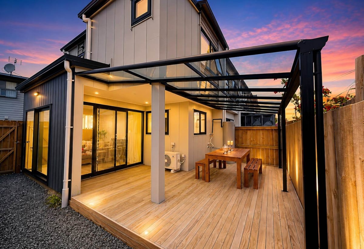 Only $499,000 – End Unit, Parking & Covered Outdoor Living, 1 bed + 1 study room 1 bath townhouse with car park, 40F Friesian Drive, Mangere, Auckland
