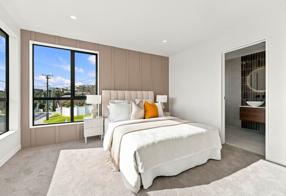 10-Year Master Build Guarantee, Rangitoto College zone, 160m2 Brandnew standalone 4 beds 2.5 baths house with garage, Lot3/1 Matipo Road, Mairangi Bay, Auckland
