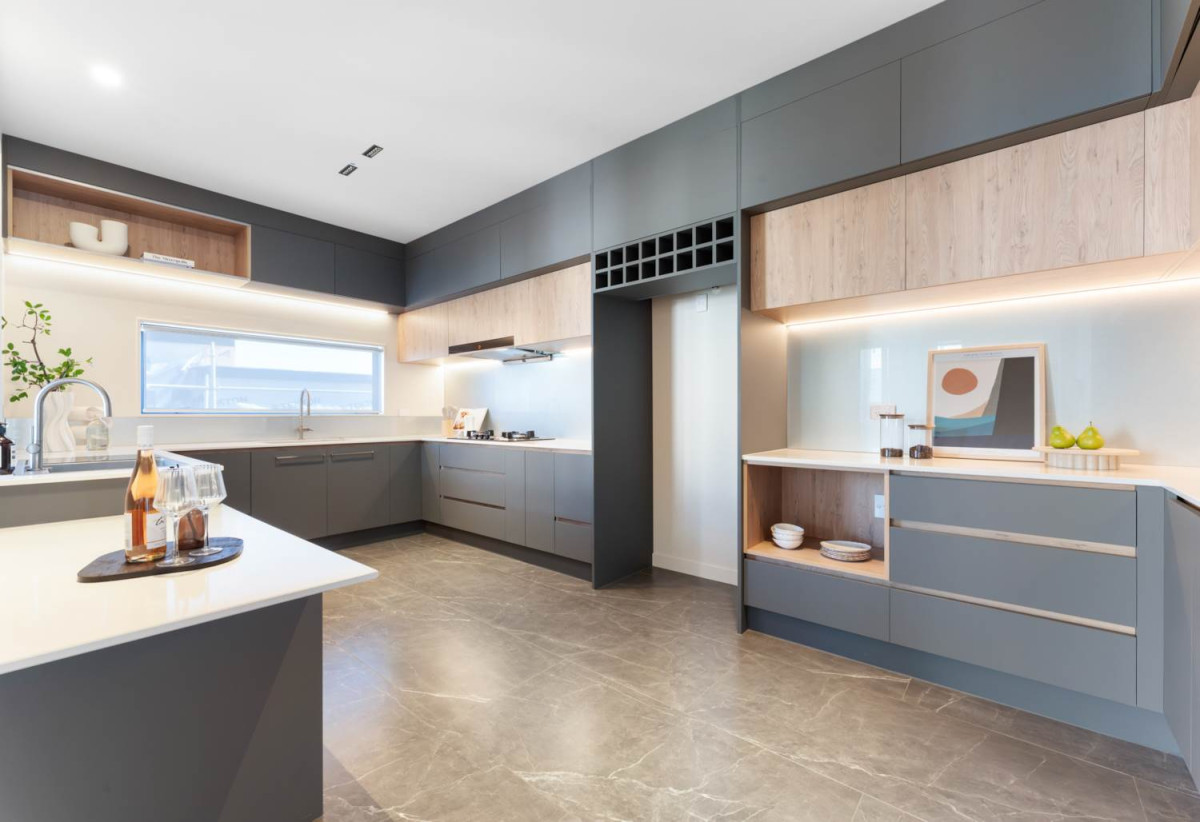 Rangitoto College zone, 502m2 section, 502m2 Floor area, 2 kitchens, 5 beds + 2 office room 4.5 baths house with double garage, Located on the basement level, the private gym is complete with a large mirrored feature wall , 18 Hooten Place, Oteha, Auckland