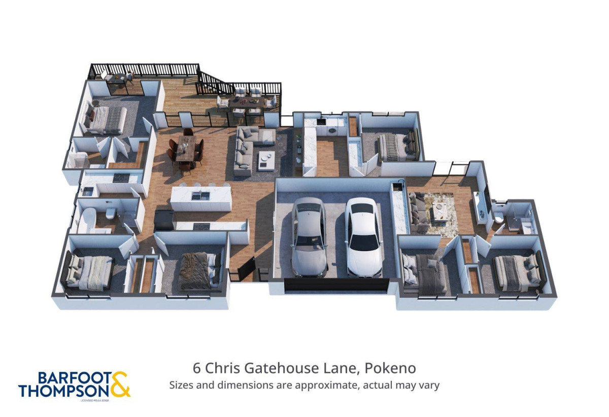 2271m2 section, 2 kitchens, Brandnew 6 beds 3 baths house with double garage, 6 Chris Gatehouse Lane, Pokeno, Auckland