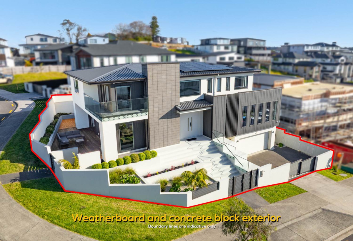 Rangitoto College zone, 502m2 section, 502m2 Floor area, 2 kitchens, 5 beds + 2 office room 4.5 baths house with double garage, Located on the basement level, the private gym is complete with a large mirrored feature wall , 18 Hooten Place, Oteha, Auckland