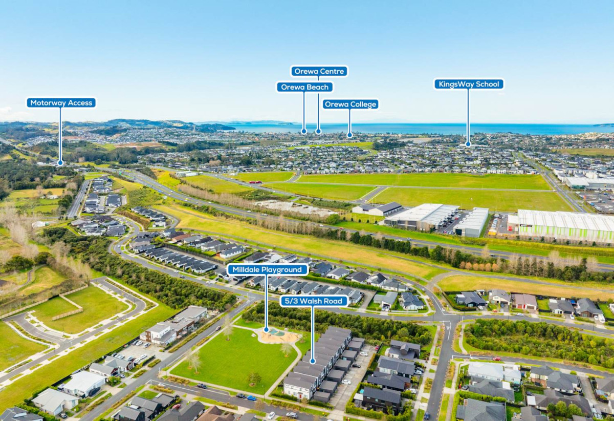 Modern, Low Maintenance Living in Milldale, Freehold 3 beds 1.5 baths townhouse with garage, 5/3 Walsh Road, Wainui, Auckland