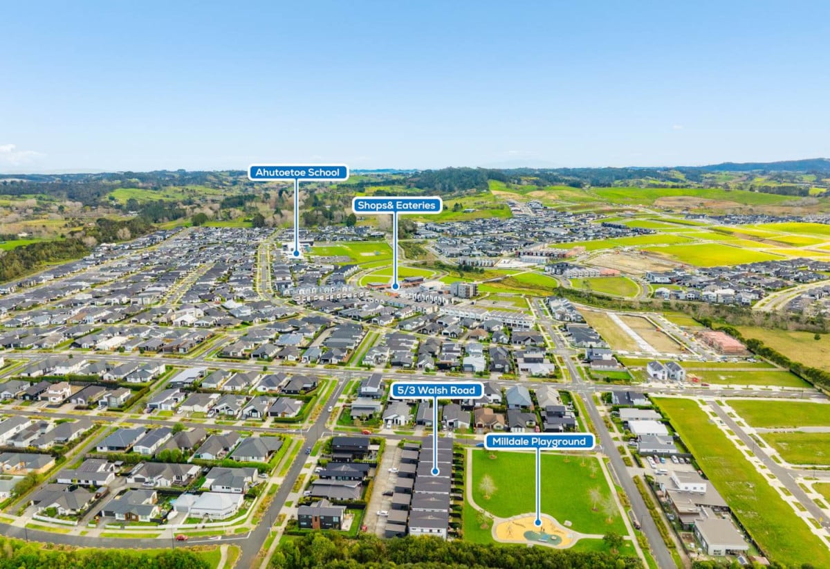 Modern, Low Maintenance Living in Milldale, Freehold 3 beds 1.5 baths townhouse with garage, 5/3 Walsh Road, Wainui, Auckland