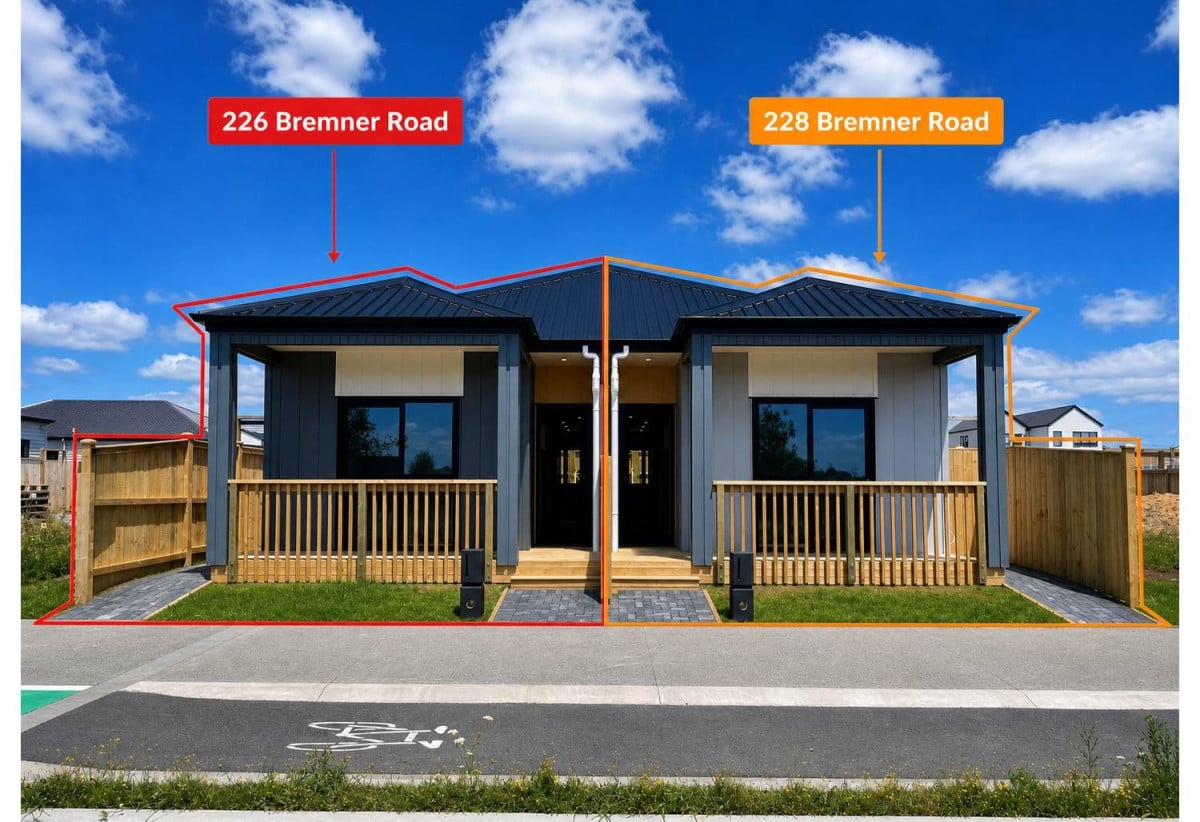 Brandnew 3 beds 1 bath duplex home with car parks, 226 Bremner Road, Karaka, Auckland