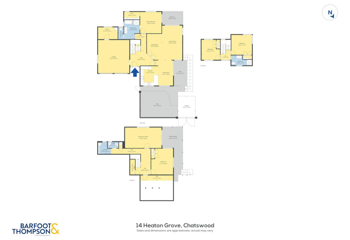 658m2 section, 300m2 Fully renovated 4 beds 2.5 baths house, Double internal-access garage plus workshop, Three versatile living areas including a large rumpus, 14 Heaton Grove, Chatswood, Auckland