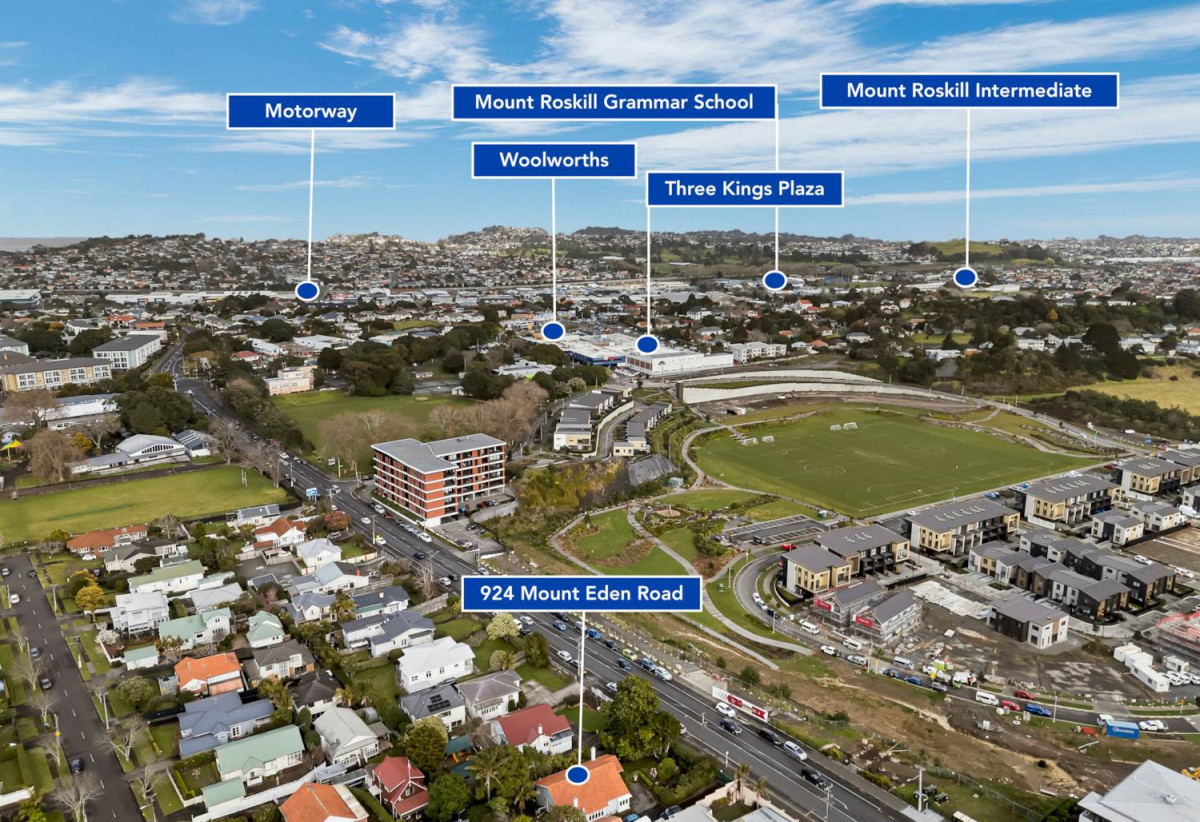 809m2 section, Mt Roskill Grammar zone, 3 beds 2 baths house with double garage, 924 Mount Eden Road, Three Kings, Auckland