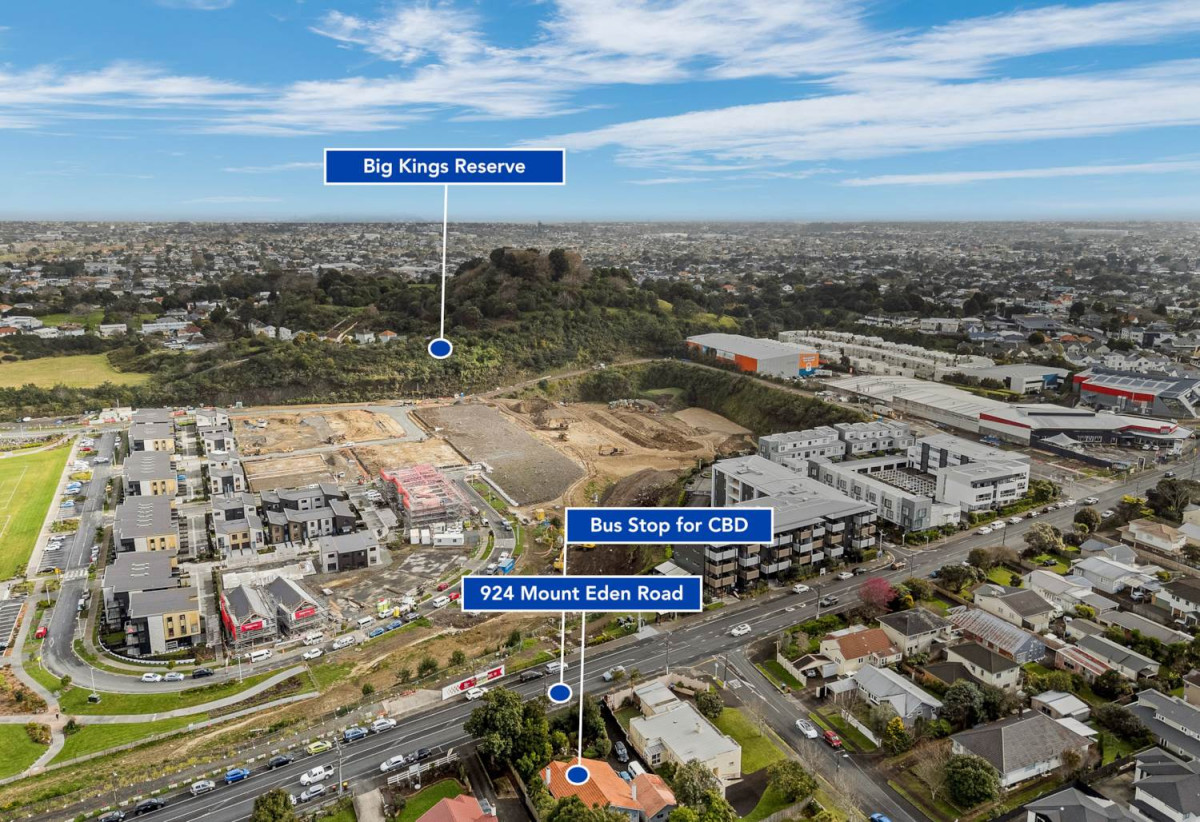 809m2 section, Mt Roskill Grammar zone, 3 beds 2 baths house with double garage, 924 Mount Eden Road, Three Kings, Auckland