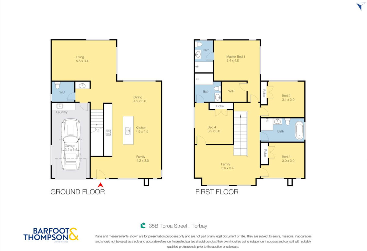 Brandnew standalone 4 beds (2 ensuites) 3.5 baths home with garage, 35C Toroa Street, Torbay, Auckland