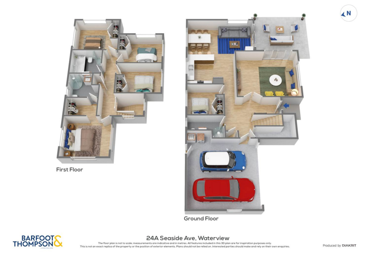 For rent, 5 beds 3 baths house with double garage, available 15th August, 24A Seaside Avenue, Waterview, Auckland