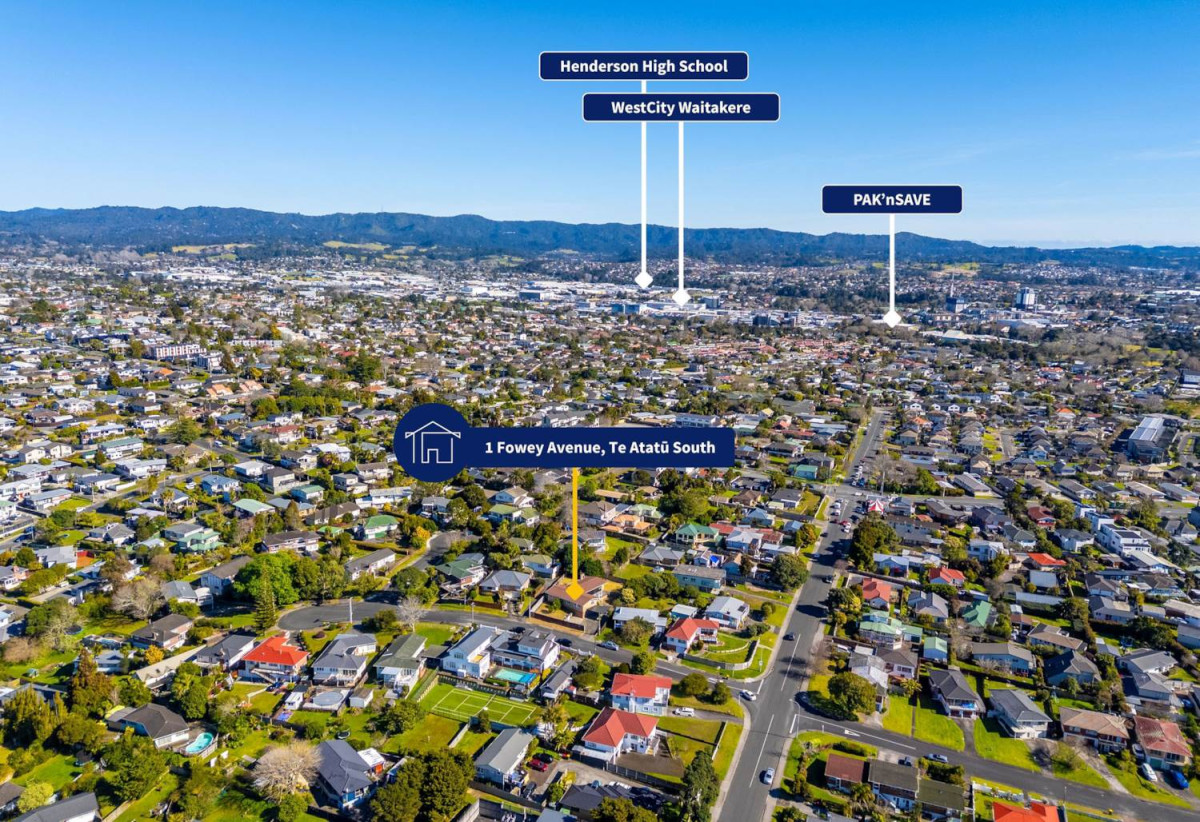873m2 section, Brick and tile 5 beds 1 bath house with double garage, 1 Fowey Avenue, Te Atatu South, Auckland