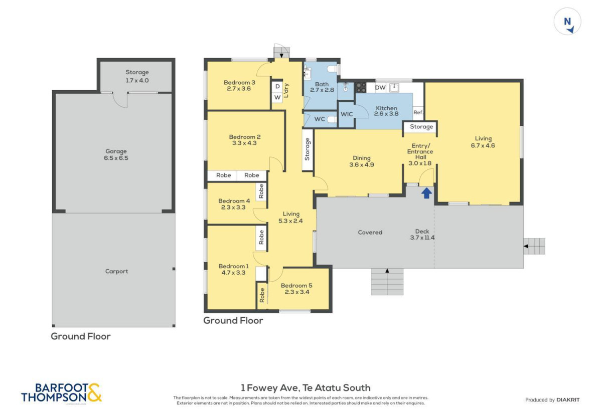 873m2 section, Brick and tile 5 beds 1 bath house with double garage, 1 Fowey Avenue, Te Atatu South, Auckland