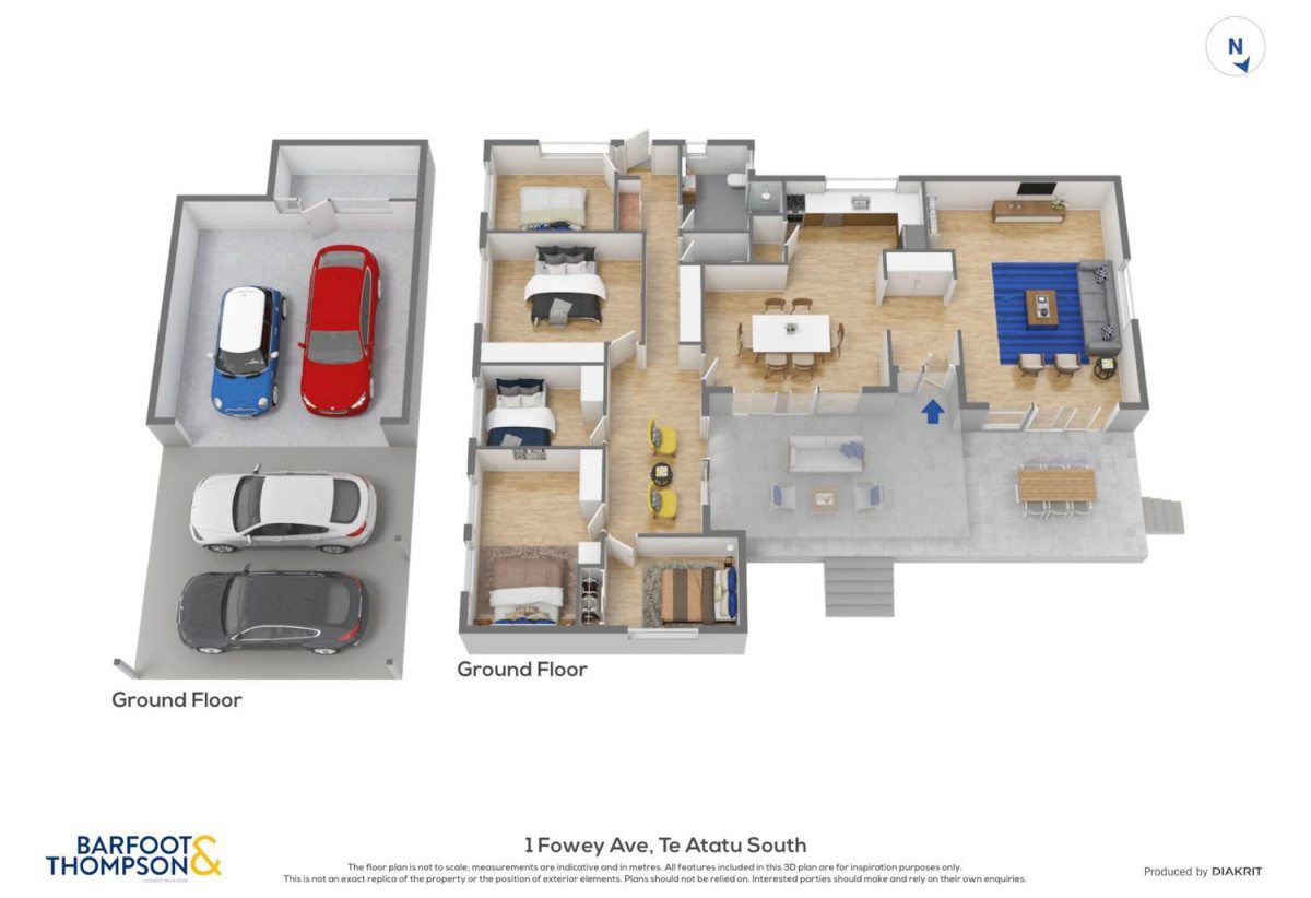 873m2 section, Brick and tile 5 beds 1 bath house with double garage, 1 Fowey Avenue, Te Atatu South, Auckland