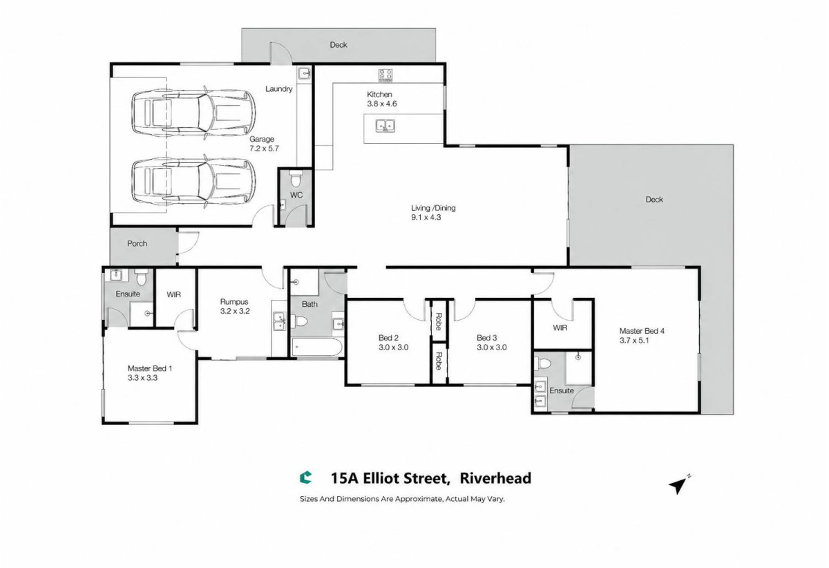 608m2 section, 4 beds 3.5 baths house with double garage, 15A Elliot street, Riverhead, Auckland