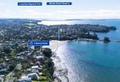 Just 160 metres from Waiake Beach, 1948m2 section, Built-in lift, 5 beds (5 ensuites) + office and wine room 6.5 baths house with 4 garage and the 18-metre cantilevered lap pool, 4 Sharon Road, Waiake, Auckland