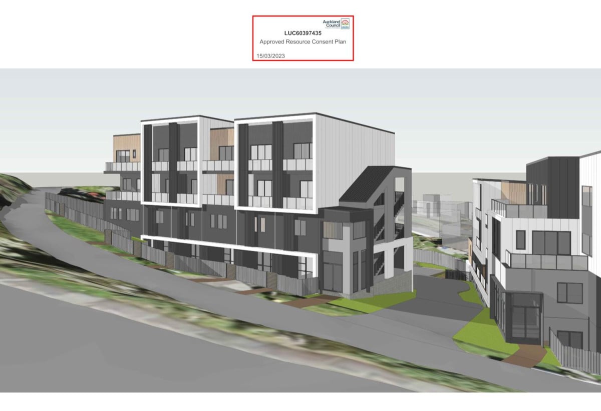 1914m2 section with RC, BC, EPA approved for mix units (28 x Studios, 1 x 1-bedroom, 1 study, 1 bathroom, 1 x 2-bedroom, 1 bathroom, 9 x 2-bedroom, 1 study, 1 bathroom, 1 WC, 1 x 3-bedroom, 1 bathroom, 1 WC, 1 x 4-bedroom, 3 bathrooms), The site comprises four cross-lease properties — 1/396, 2/396, 1/404 and 2/404 Glenfield Road — available for purchase as a package. The four existing dwellings currently generate rental income, 396 & 404 Glenfield Road, Glenfield, Auckland
