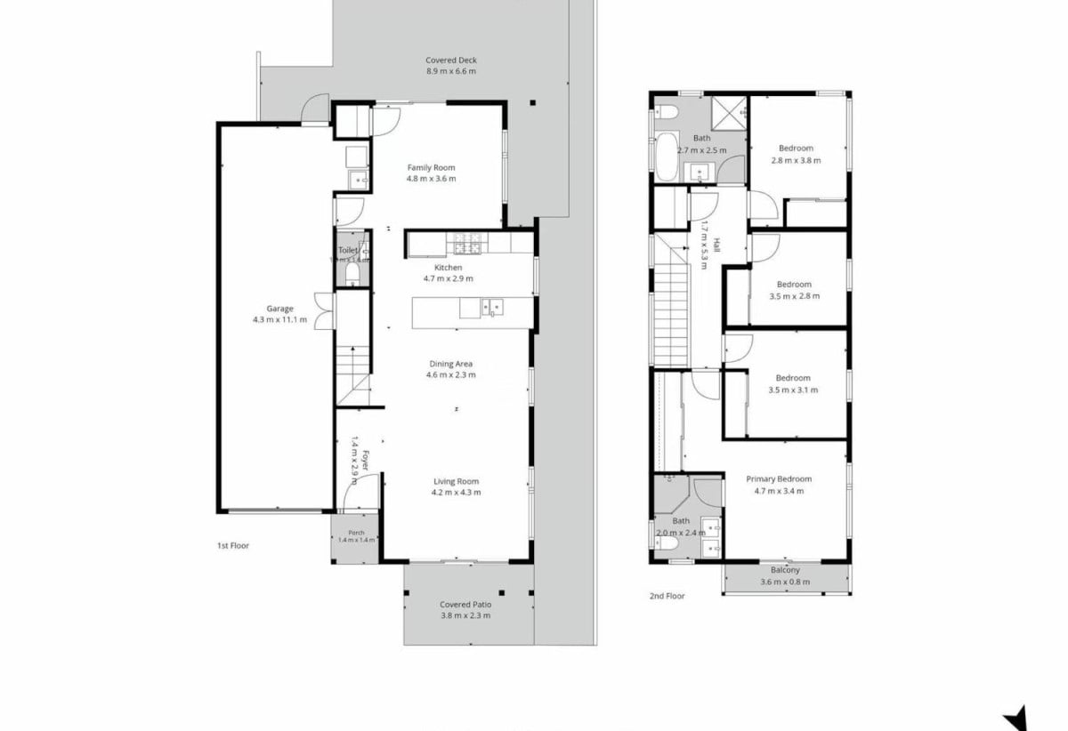 Standalone 4 beds 2.5 baths house with a tandem garage for 2 cars, 91 Glidepath Road, Hobsonville, Auckland