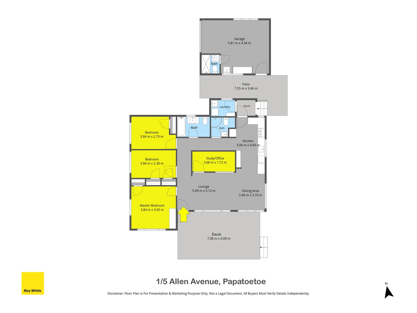 Owners Have Bought – Must Sell, Ignore CV! 3 Bedroom + Study | 1 Bath | 5 Car Parks, 1/5 Allen Avenue Papatoetoe, Auckland