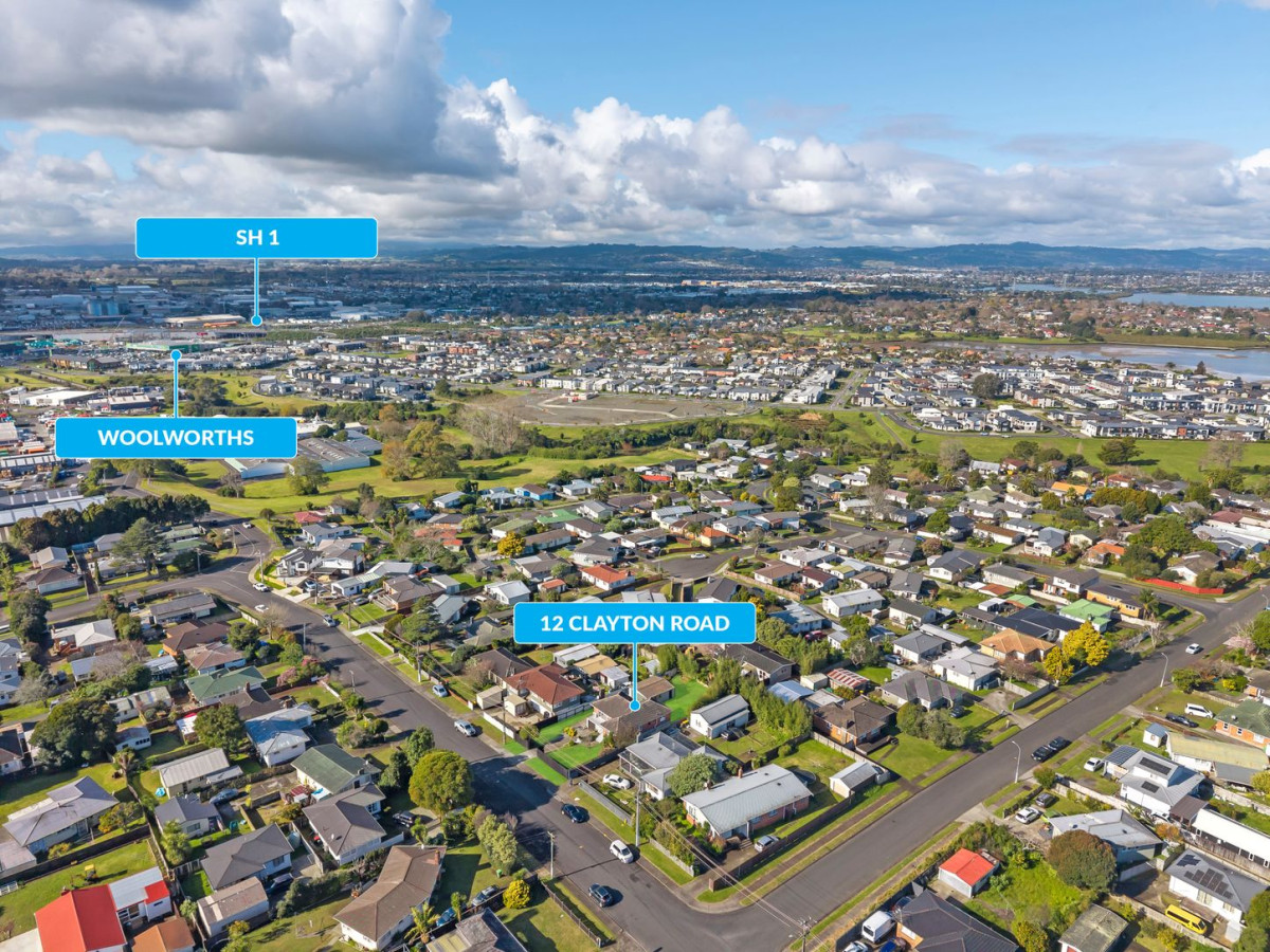 749m2 section, Brick and tile 3 beds 1 bath house with garage, 12 Clayton Road, Manurewa, Auckland