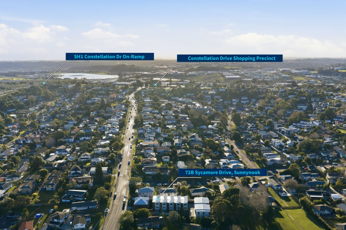 Westlake school Zone, 156m2 Brandnew freehold 3 beds + study 3.5 baths home with garage, Big Corner Yard| Extra Parking, 74D Sycamore Drive, Sunnynook, , Auckland
