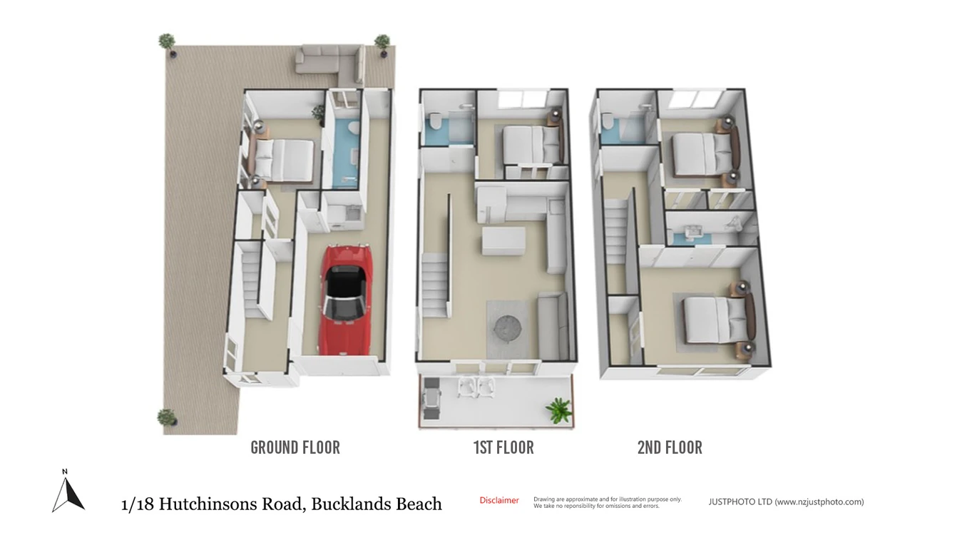4 beds (3 ensuites) 4 baths home with garage, 1 ensuite ground floor, 1/18 Hutchinsons Road Bucklands Beach, Auckland