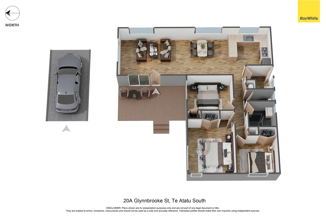 424m2 section, Renovated 3 beds 1 bath house with carport, 20A Glynnbrooke Street Te Atatu South, Auckland