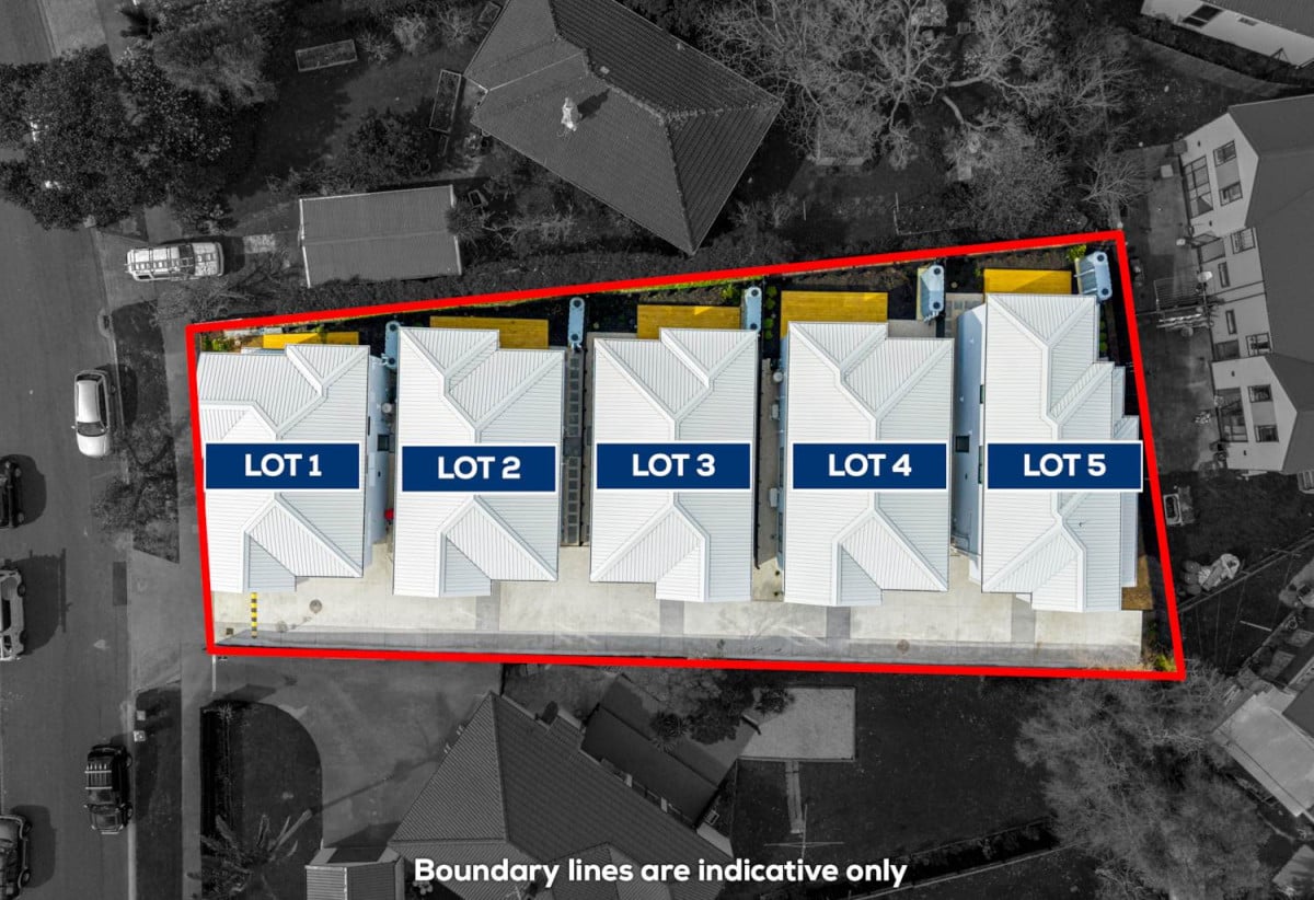 Choice of 3, 4 or 5 bedroom homes, Brandnew, standalone, Single internal-access garage with EV charger, 0.5 km to Glen Innes School, Lots 1-5/10 Radcliffe Street, Glen Innes, Auckland